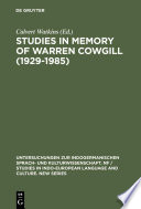 Studies in memory of Warren Cowgill (1929-1985) : papers from the Fourth East Coast Indo-European Conference, Cornell University, June 6-9, 1985 /