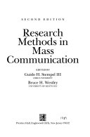 Research methods in mass communication /