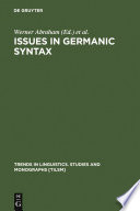 Issues in Germanic syntax
