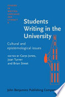 Students writing in the university cultural and epistemological issues /