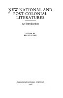 New national and post-colonial literatures : an introduction /