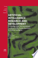 Artificial intelligence research and development proceedings of the 12th International Conference of the Catalan Association for Artificial Intelligence /