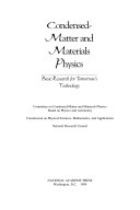 Condensed-matter and materials physics basic research for tomorrow's technology /