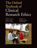The Oxford textbook of clinical research ethics