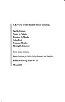 A review of the health sector in Kenya /