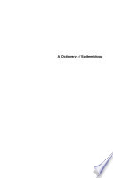 A dictionary of epidemiology