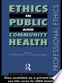 Ethics in public and community health