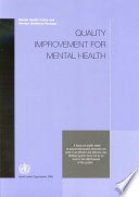 Quality improvement for mental health