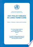 Key policy issues in long-term care