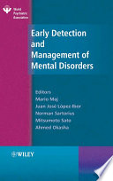 Early detection and management of mental disorders