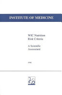 WIC nutrition risk criteria a scientific assessment /