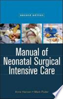 Manual of neonatal surgical intensive care