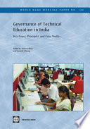 Governance of technical education in India key issues, principles, and case studies /
