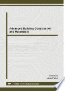Advanced building construction and materials II /