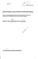 Nutritional evaluation of protein foods /