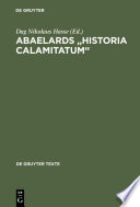 Abaelards "Historia calamitatum" : Text - Übersetzung - literaturwissenschaftliche Modellanalysen /