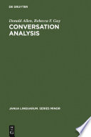 Conversation analysis the sociology of talk /