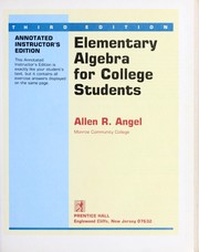 Elementary algebra for college students /