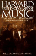 The Harvard brief dictionary of music /