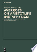 On Aristotle's Metaphysics an annotated translation of the so-called Epitome /
