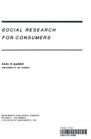 Social research for consumers /