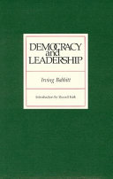 Democracy and leadership /