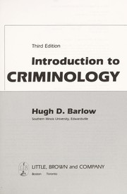 Introduction to criminology /