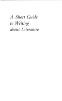 A short guide to writing about literature /