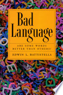 Bad language are some words better than others? /