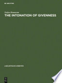 The intonation of givenness : evidence from German /