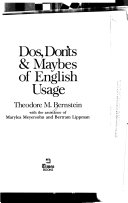 Dos, don'ts & maybes of English usage /