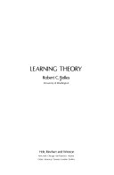 Learning theory /