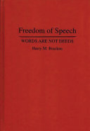 Freedom of speech words are not deeds /