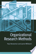 Organizational research methods a guide for students and researchers /