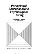 Principles of educational and psychological testing /