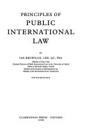 Principles of public international law /