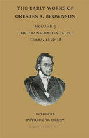 The transcendentalist years, 1836-38