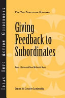 Giving feedback to subordinates