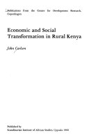 Economic and social transformation in rural Kenya /