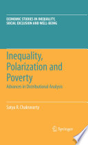 Inequality, Polarization and Poverty Advances in Distributional Analysis /