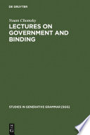 Lectures on government and binding the Pisa lectures /
