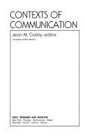 Contexts of Communication /