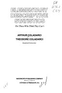 Elementary descriptive statistics : for those who think they can't /