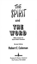 The spirit and the world : bible lesson for spirit filled christians /