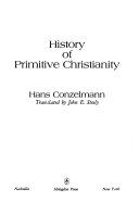 History of primitive christianity /