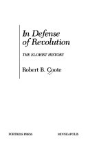 In defence of revolution : the elohist history /