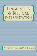 Linguistics and biblical interpretation /