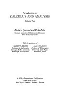 Introduction to calculus and analysis /