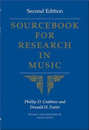 Sourcebook for research in music