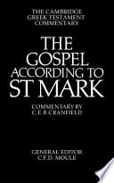 The gospel according to saint mark : an introduction and commentary /